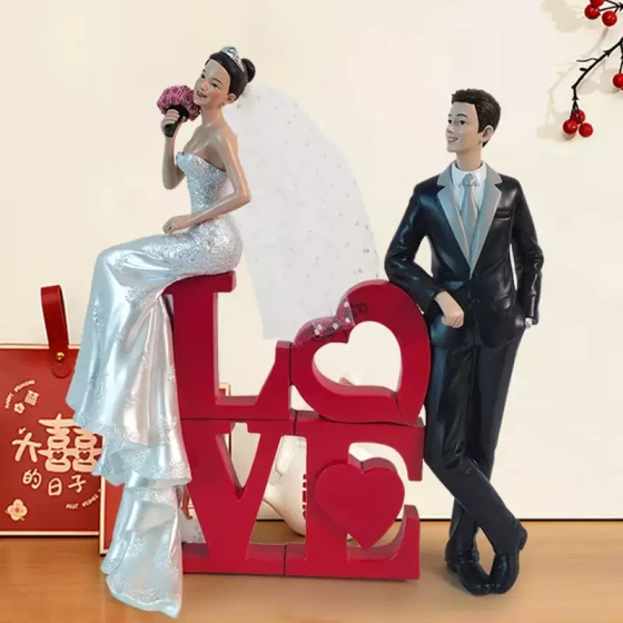 新婚结婚礼物定制摆件送新人新娘闺蜜朋友礼物diy高档家居装饰品