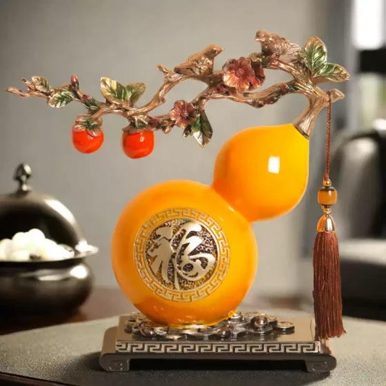 创意葫芦摆件玄关电视柜桌面酒柜装饰品客厅中式招财乔迁新居礼物