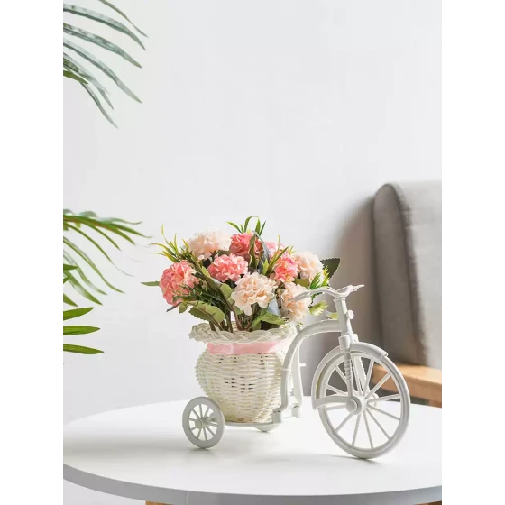 客厅装饰花艺假花仿真花小摆件室内绢花塑料花束餐桌花卉盆栽摆设